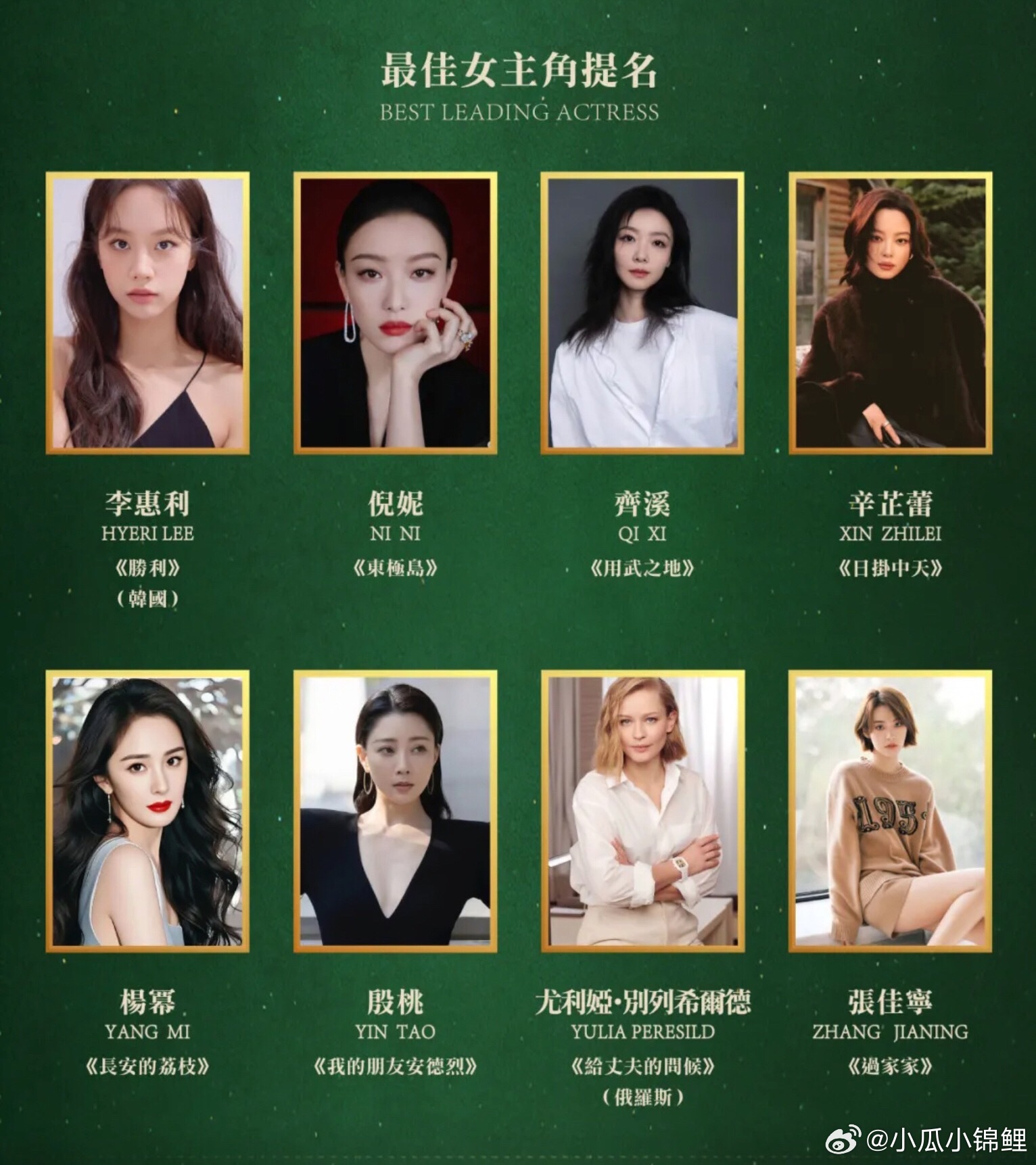 恭喜杨幂凭借郑玉婷获得2026亚洲艺术电影节最佳女主角提名 