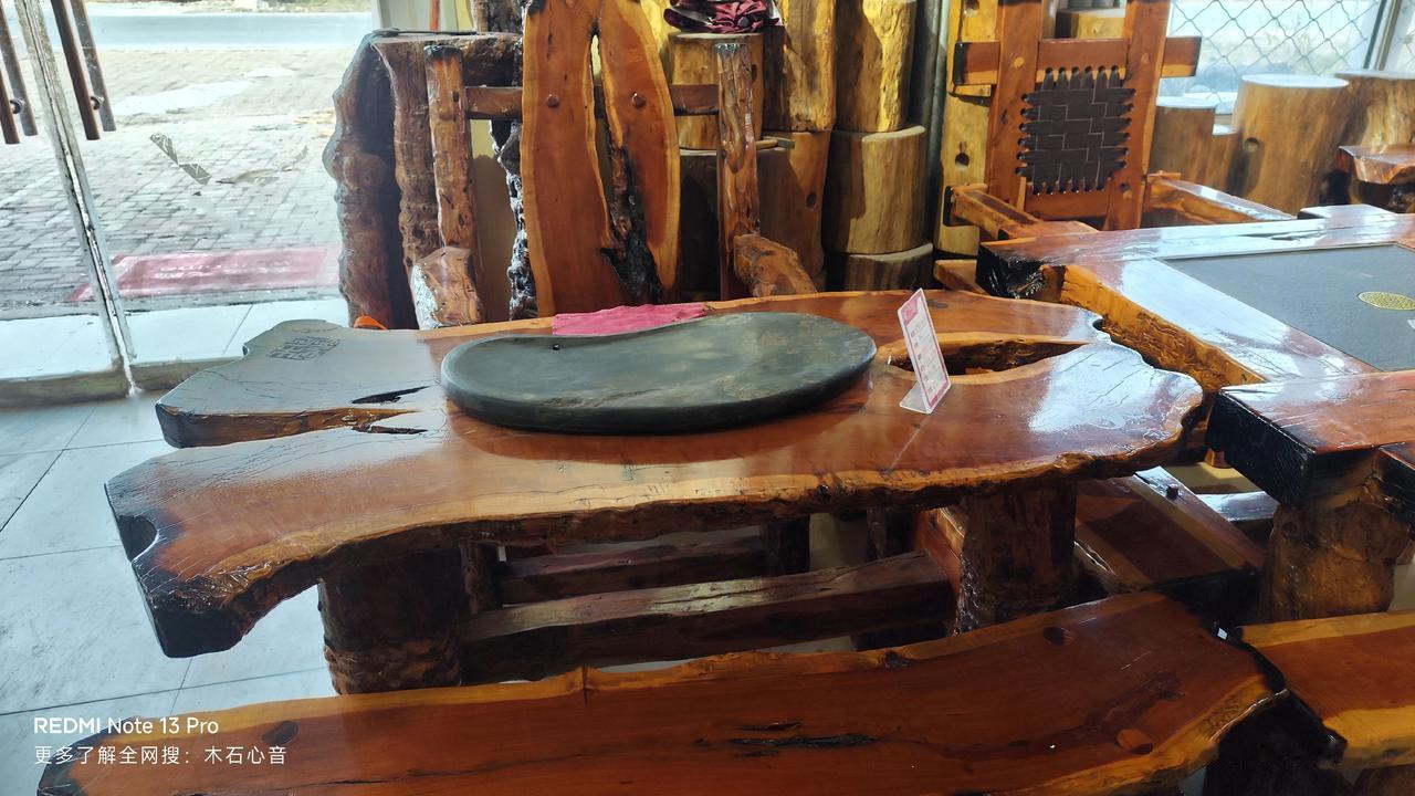 三款枣木茶桌横屏图片展示原创视频 手艺匠人 手艺人在抖音