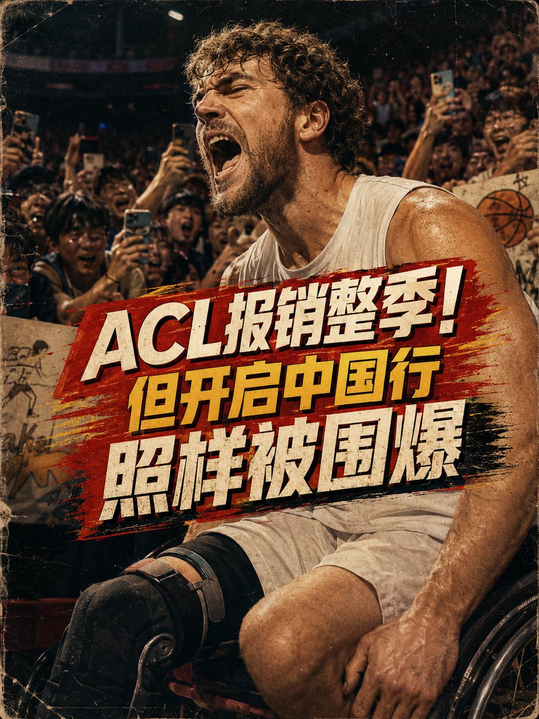 就算因为膝盖伤病缺席了所有的比赛，但是当他来到中国之后，依旧受到了诸多球迷的追捧