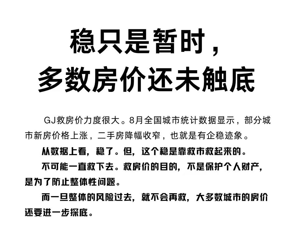 稳只是暂时，多数城市房价还未触底