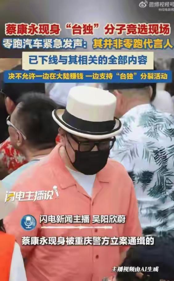 蒋万安敌我不分，竟要大陆尊重为台独站台分子

蔡康永现身“台独”分子沈伯洋竞选总
