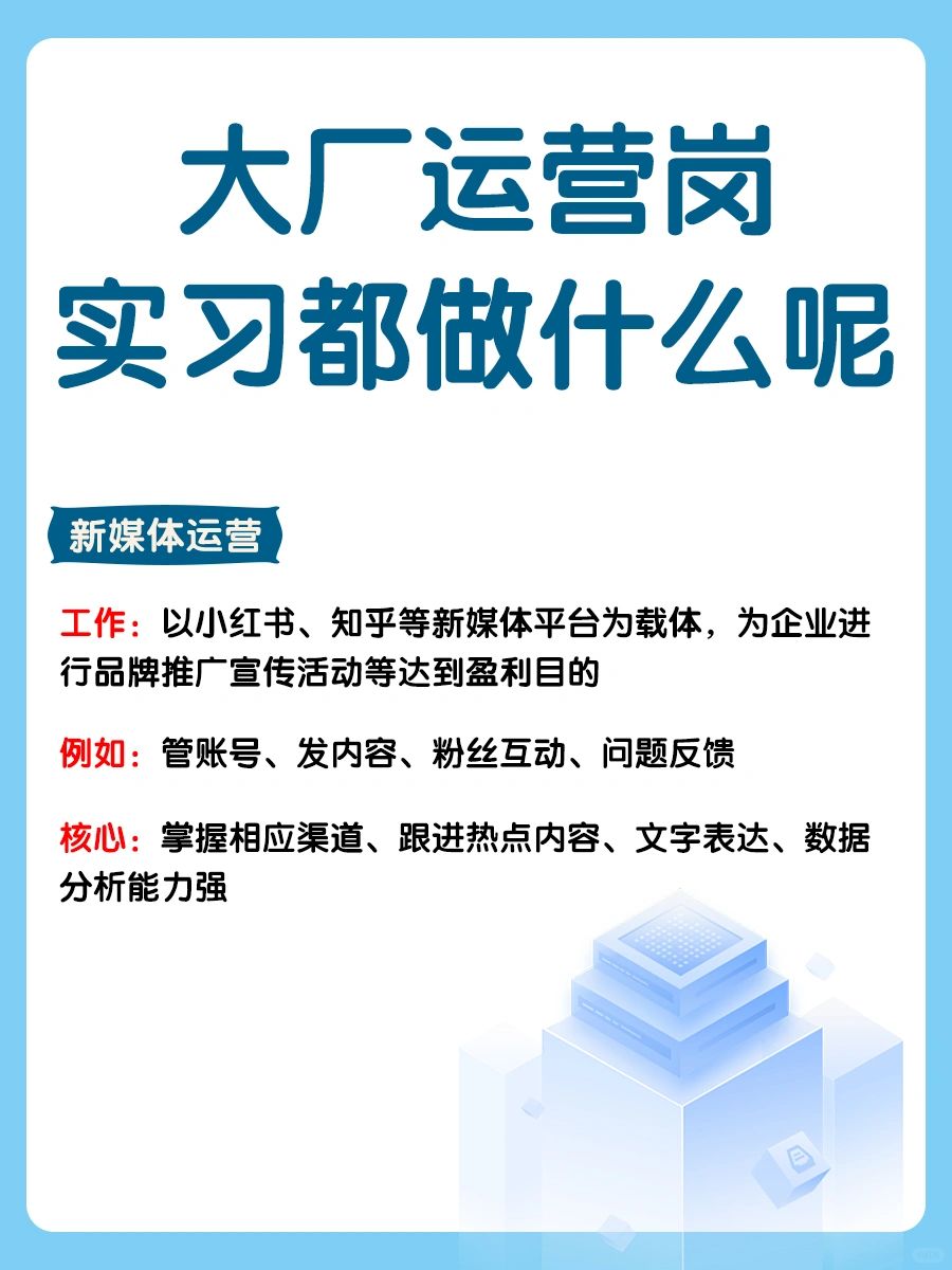 🔥大厂运营岗实习都干点啥？