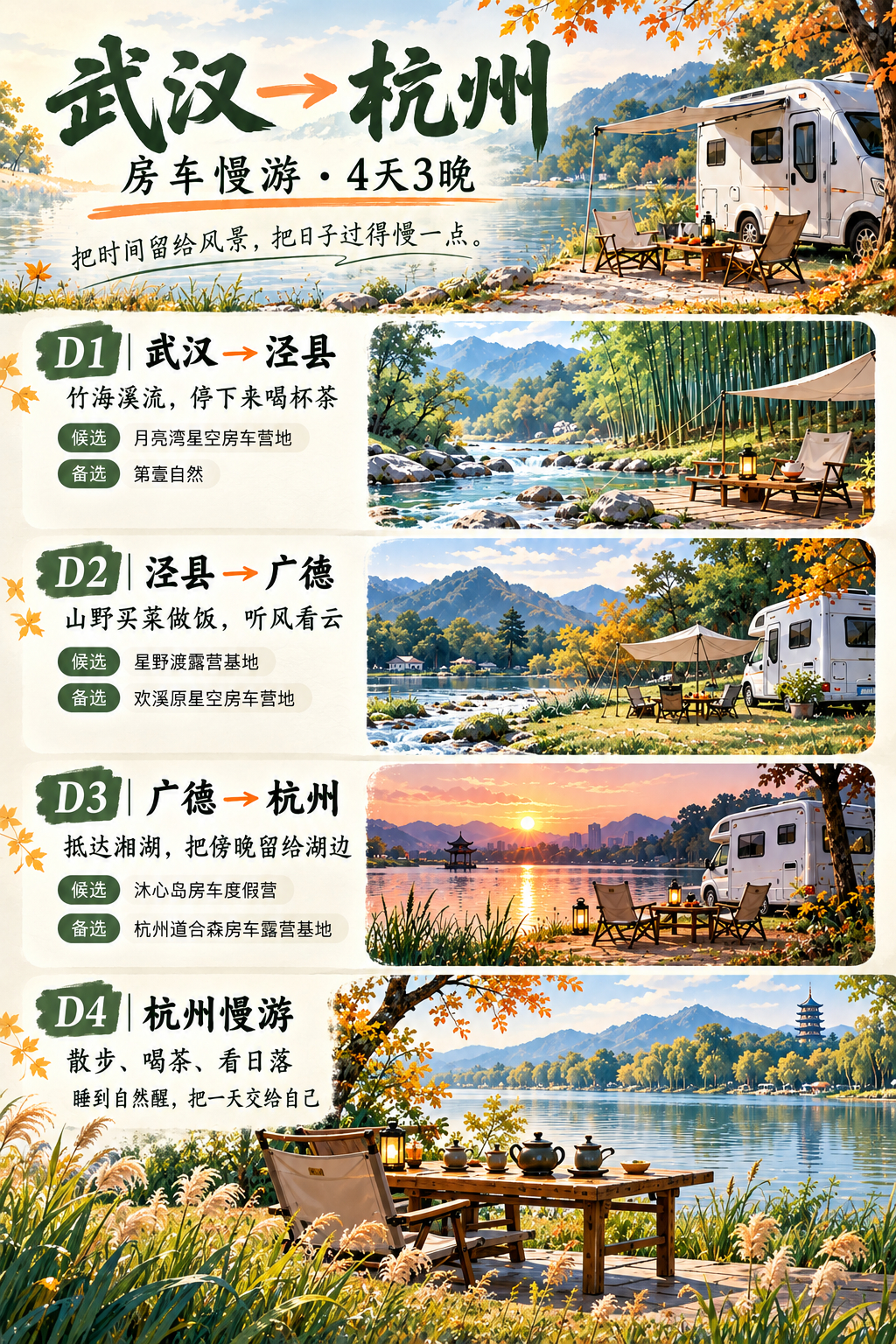 你们国庆都玩的开心吧？现在该我出去玩了，上半年是快游，后面几个月，是慢游​想去看