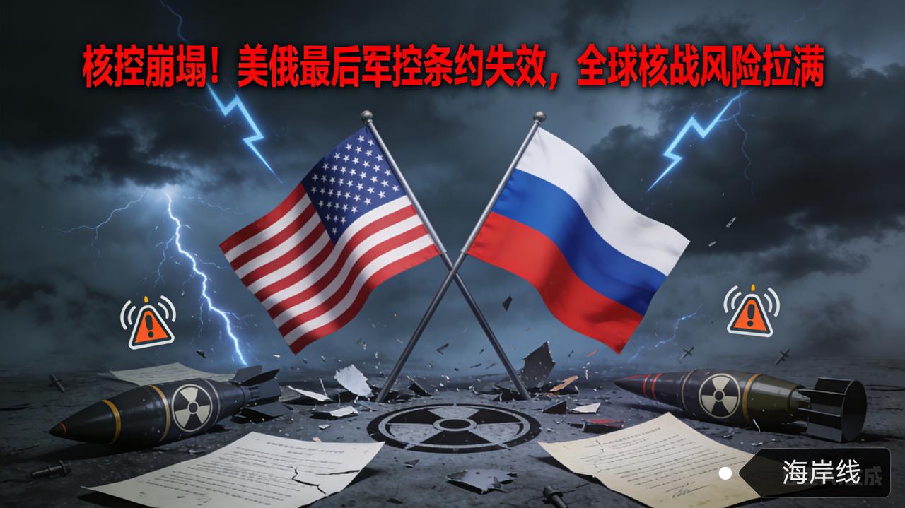 核控崩塌！美俄最后军控条约失效，全球核战风险拉满
 
美俄《新削减战略武器条约》
