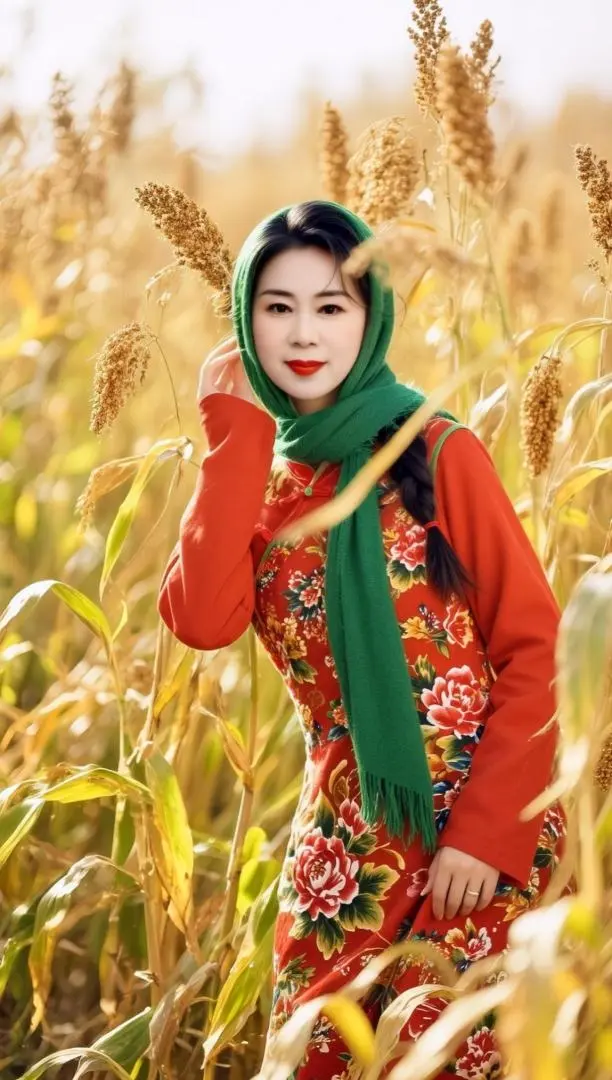 AI高粱美人像 ai创作