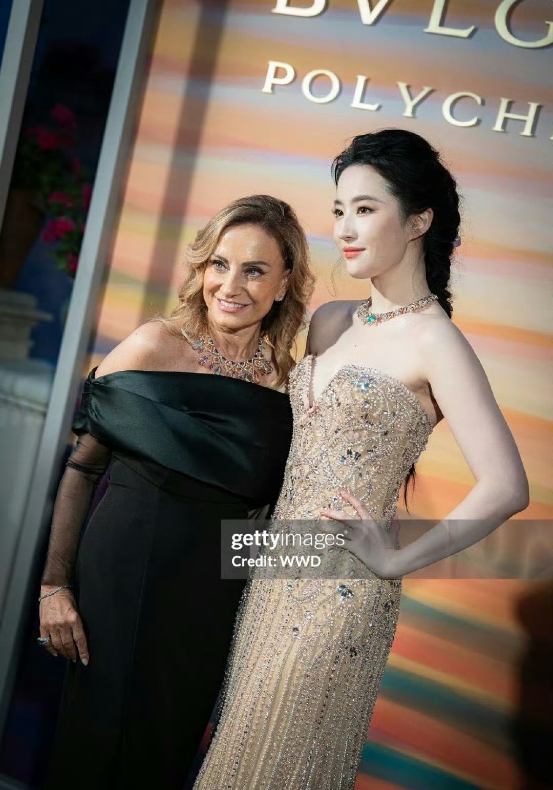 晚宴上的刘亦菲Lisa美女们对我的眼睛非常好！这样的同框请莫多莫多[好爱哦] ​