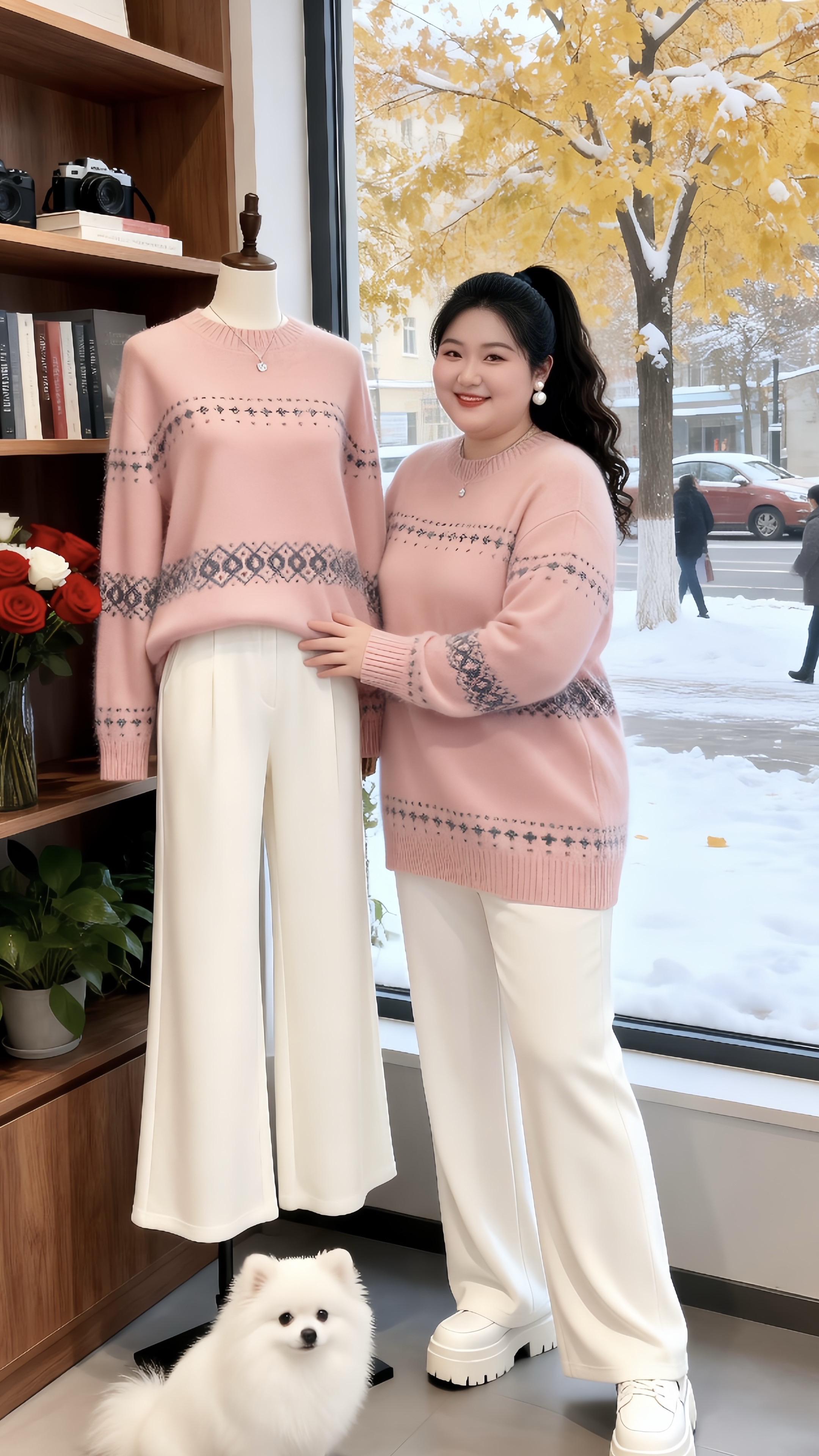 秋冬穿搭 针织毛衣 高级感穿搭 内搭外穿都好看 大码穿搭