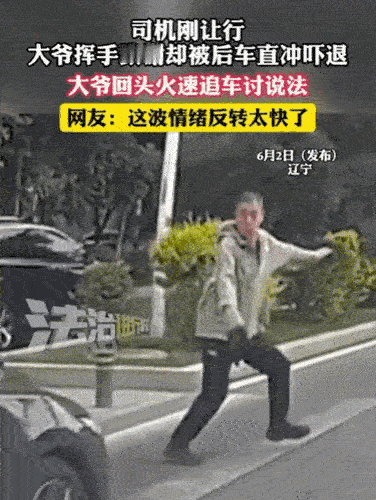 你大爷还得是你大爷！近日，东北一大爷经过路口，对面车子主动让行，大爷挥手致谢，不