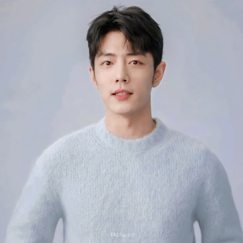 今日份蓝朋友！毛衣战好帅好清新！肖战十日终焉的适配度◎肖战十日终焉灰瞳