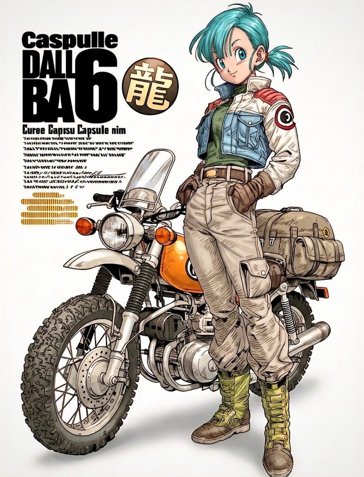 这波龙珠胶囊摩托的适配度直接拉满！🏍️谁懂啊～布尔玛骑上复古机车的样子也太飒了