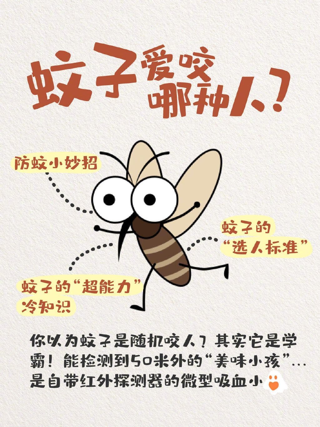 你以为蚊子是随机叮咬人吗？其实它们是带有红外探测器的微型吸血虫。 ​​​