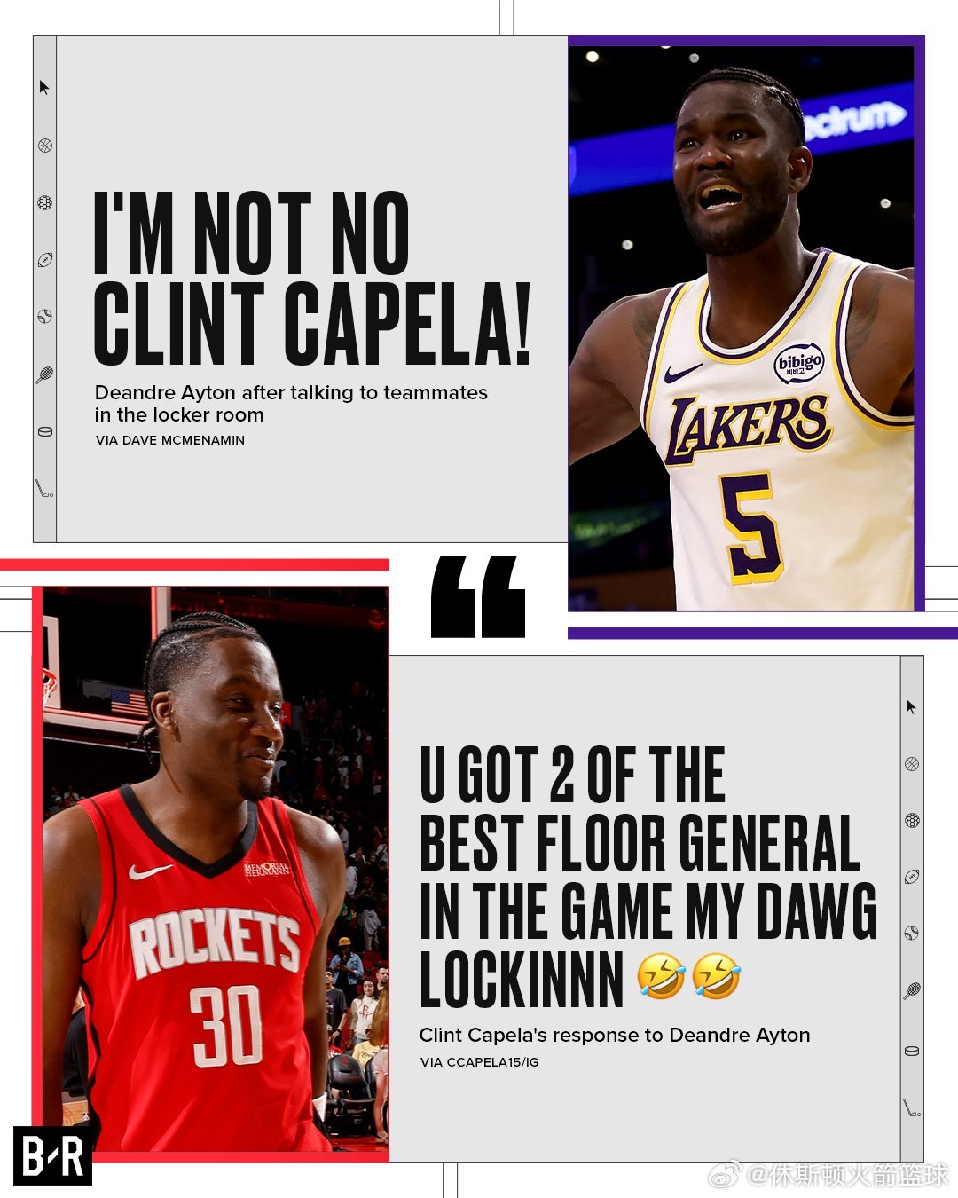 ▪️湖人“大宝宝”艾顿昨日在结束记者采访后走向淋浴间的方向时，说道："他们想把我