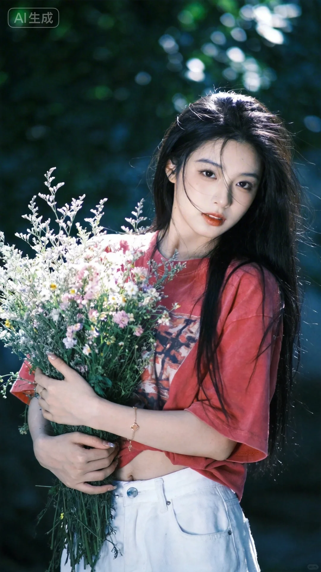 画面中，（电影级面光：1.6），（光线追踪：1.5），（冷白皮漫感质感...