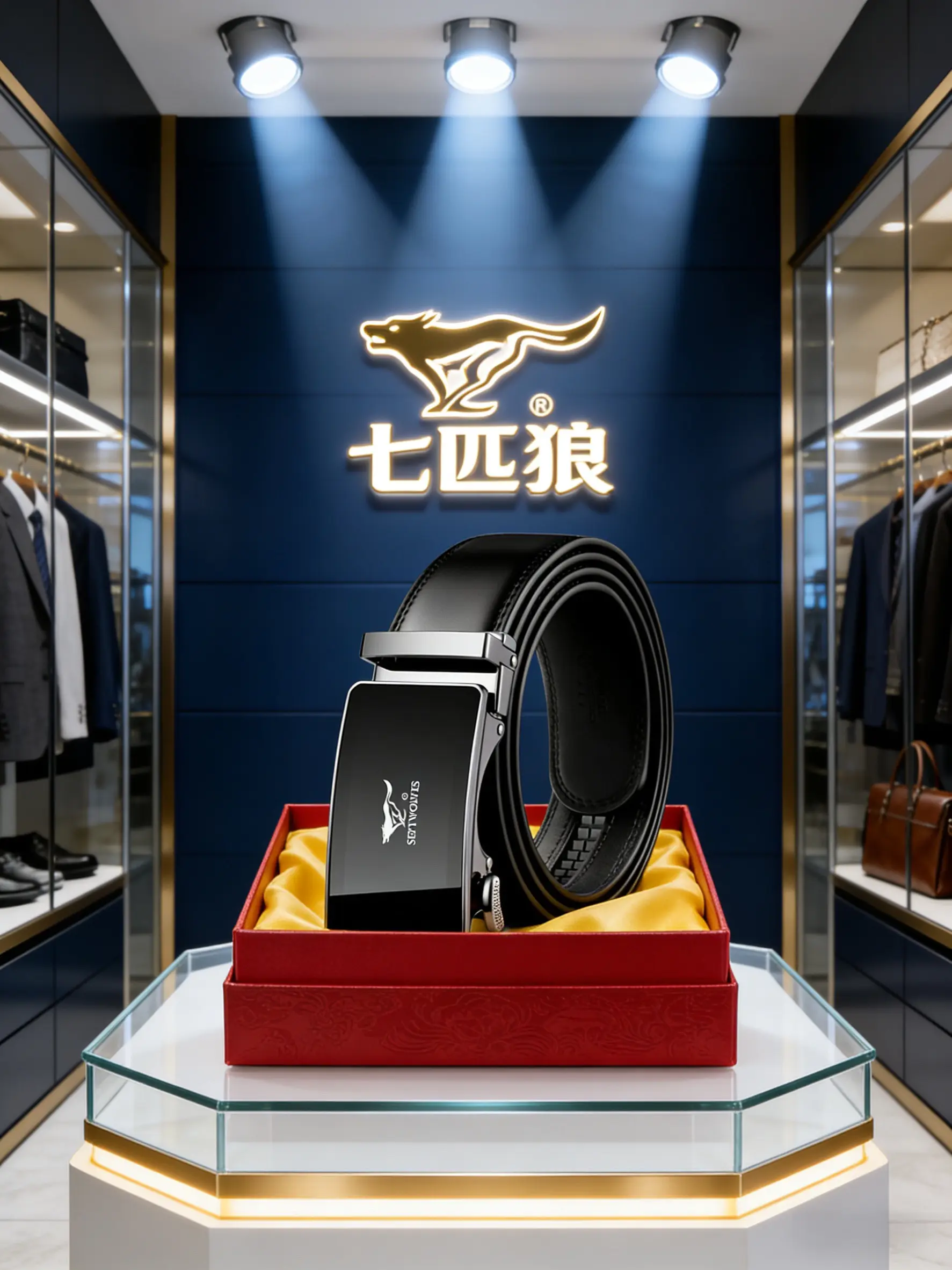 正品七匹狼皮带男士穿搭男士必备高端大气