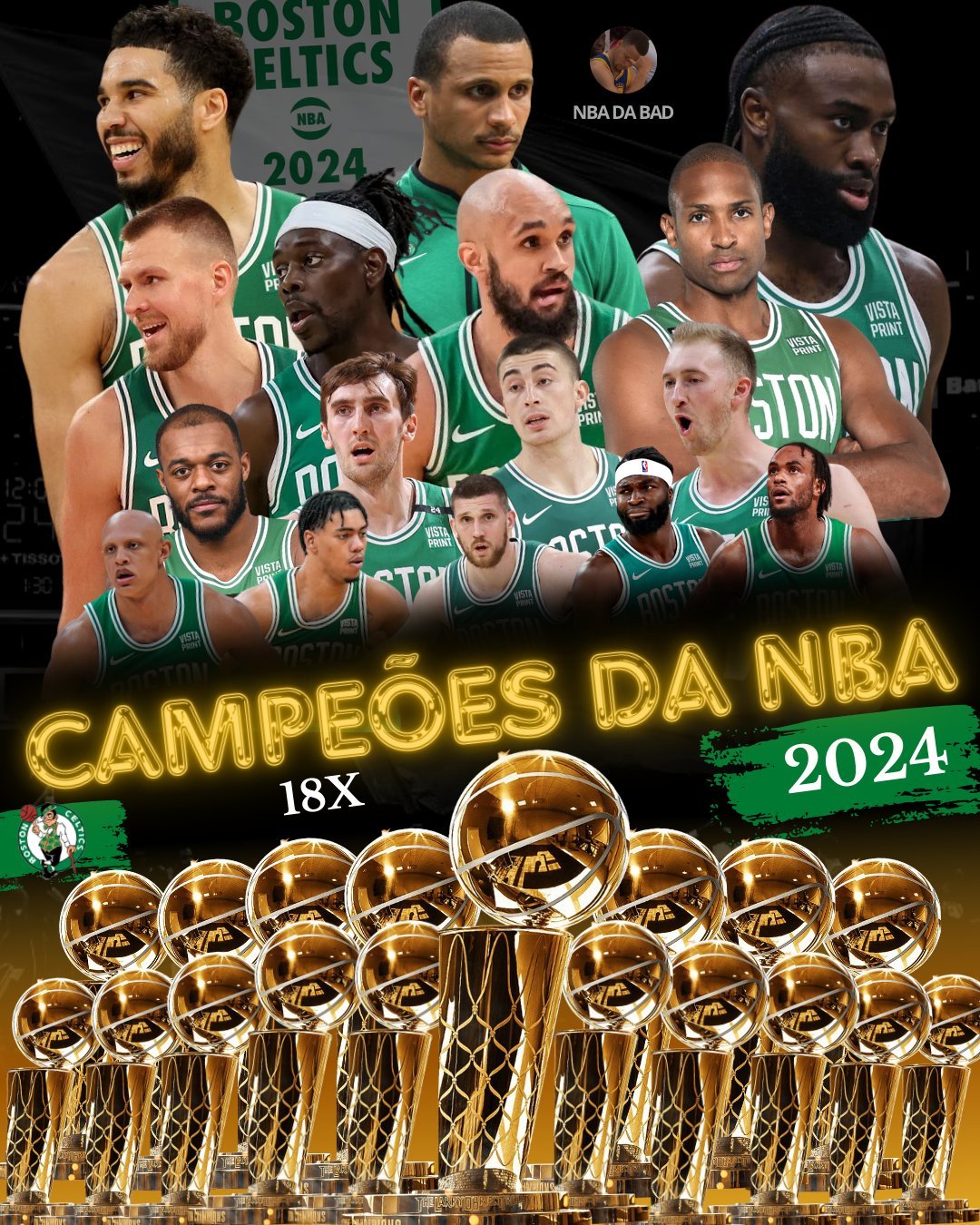 #凯尔特人总冠军##凯尔特人18冠超湖人# 体坛另一大焦点赛事NBA，本赛季的总