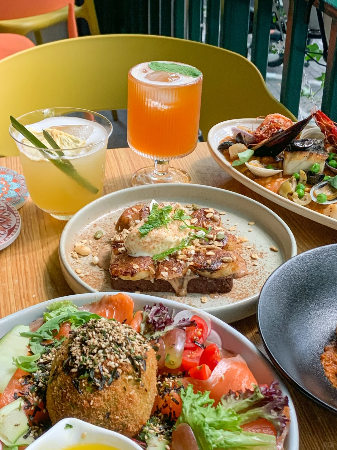 上海初秋露台brunch🍁来梧桐树下吃漂亮饭