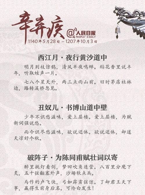 辛弃疾笔下的那些经典名作。 