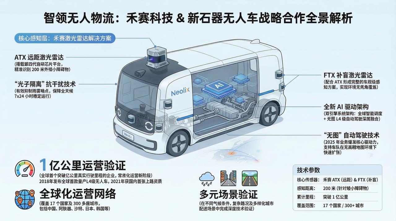 一图讲清 禾赛科技&新石器无人车战略合作