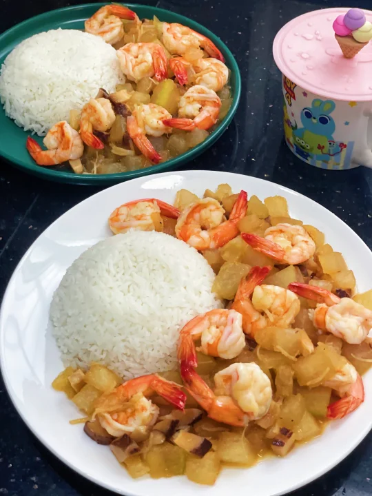 陪我瘦15斤饮食分享❗️低卡虾仁烧冬瓜🍛