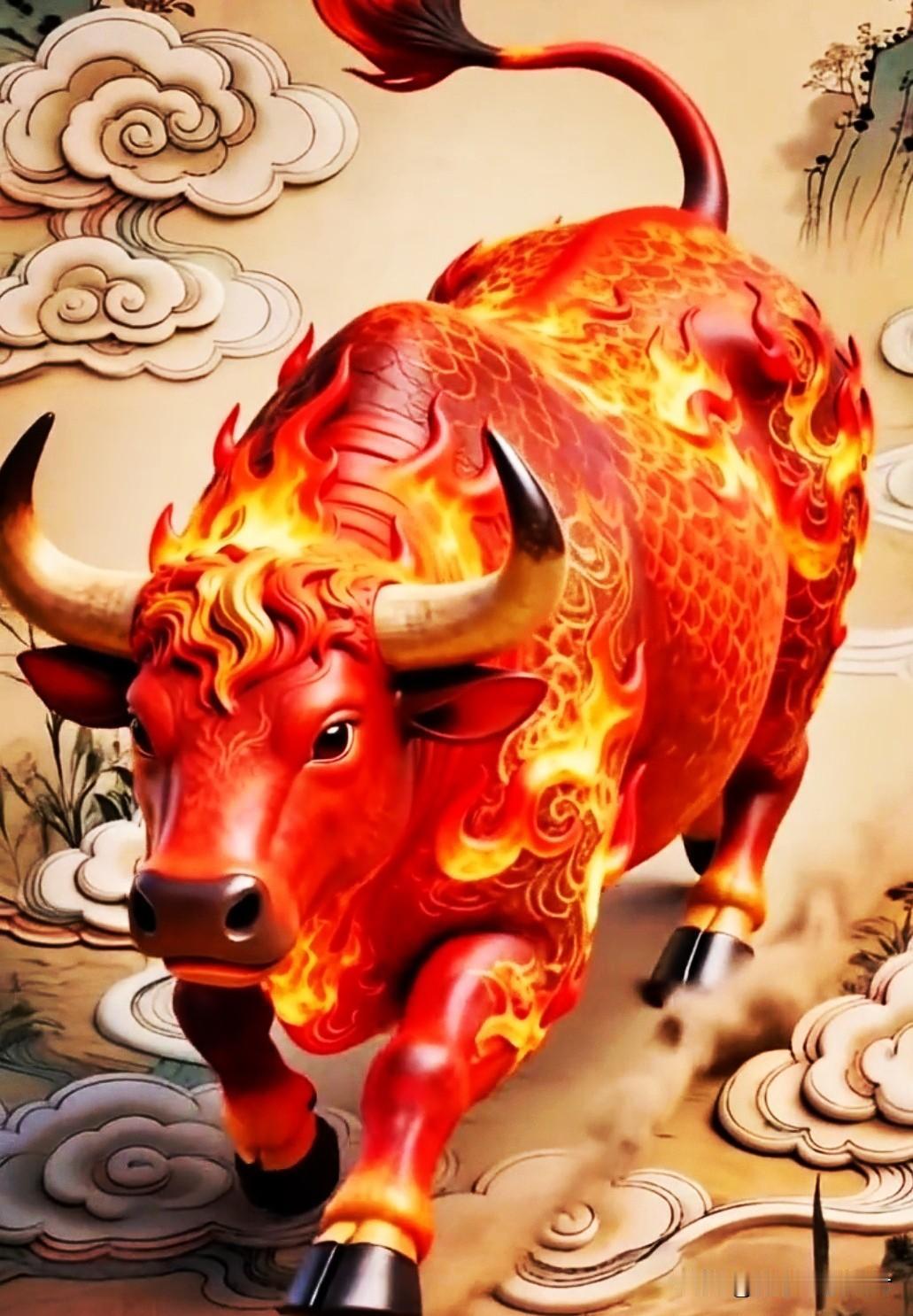 鸿运当头，牛气冲天。