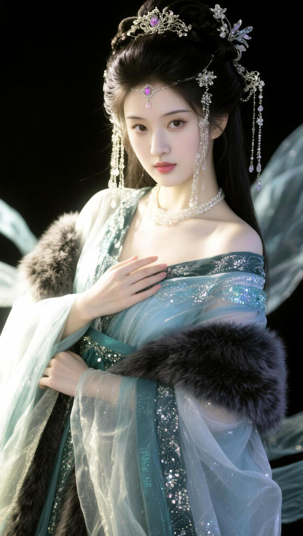 AI逆光华服照 抖音ai创作