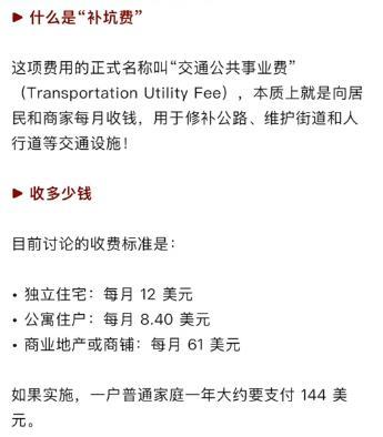“补坑费”——美国老百姓的苛捐杂税又添新名目了。
波特兰市议会10比2投票通过，