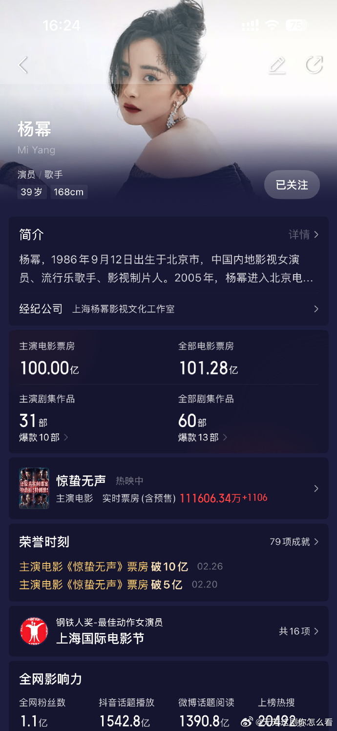 杨幂参演电影票房破100亿杨幂参演电影票房破百亿 百亿票房成就达成！杨幂参演电影