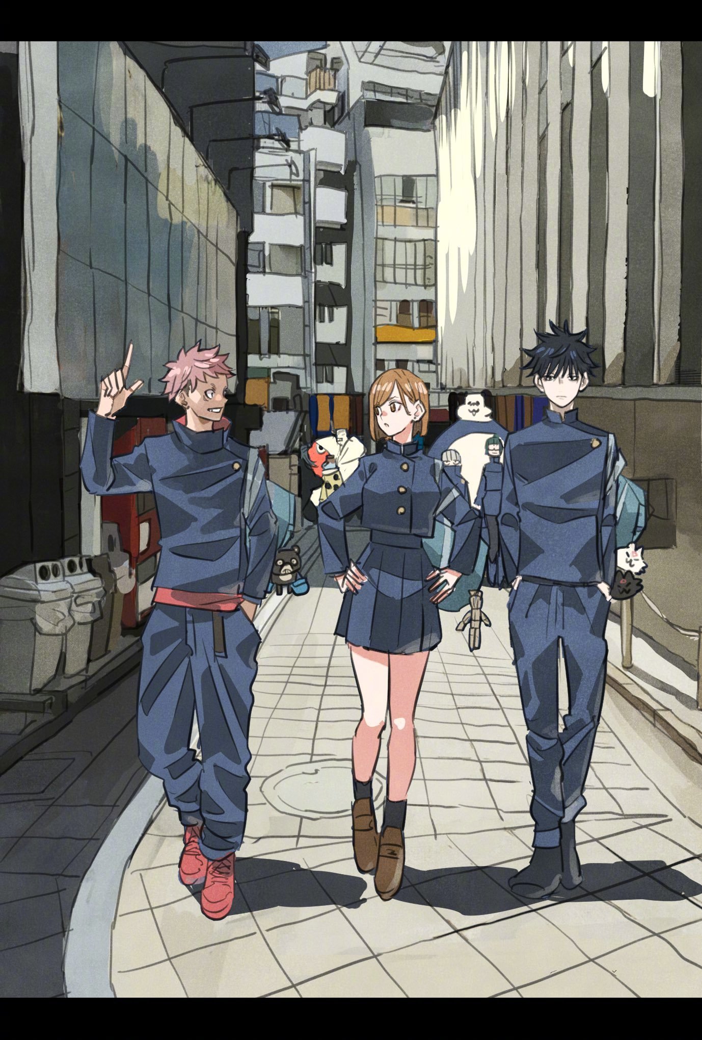 画师タケウチ　リョースケ 绘制 咒术回战，画风太赞了，每个人的衣服也好好看！！[