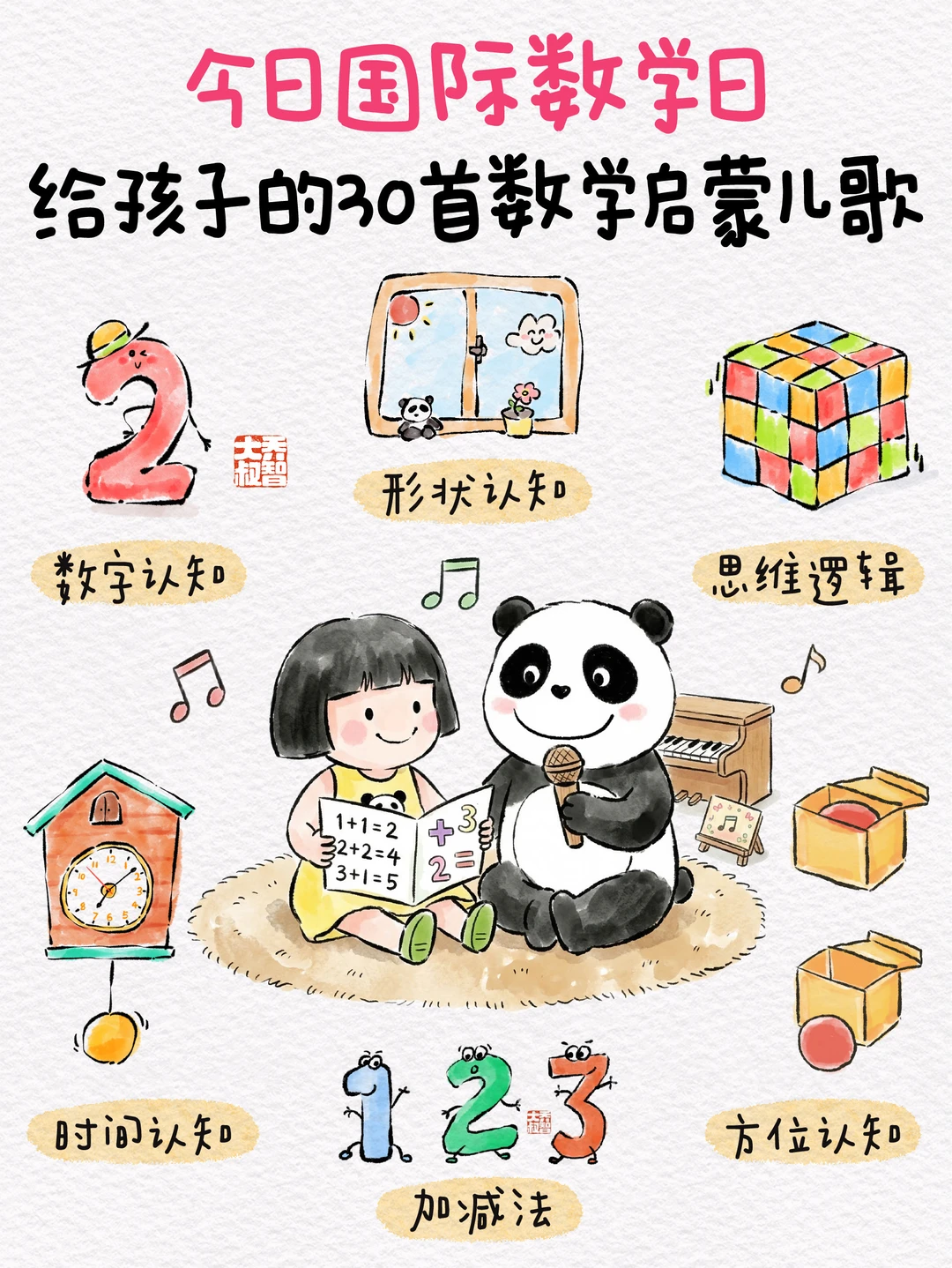 今日国际数学日，给孩子的30首数学启蒙儿歌