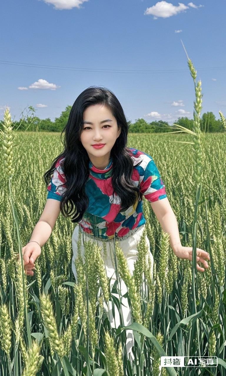 麦田里的风景  温柔风穿搭