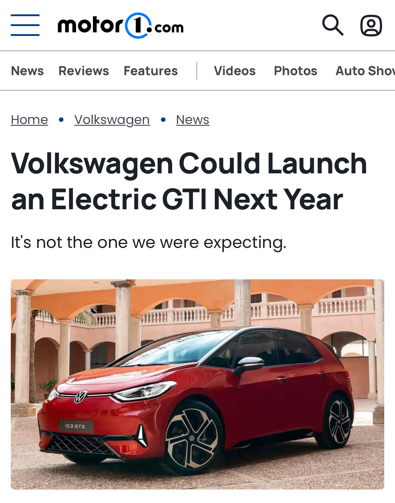 德国AMS称，大众正在搞一款新的GTI…………ID.3 GTI据AMS报道，作为