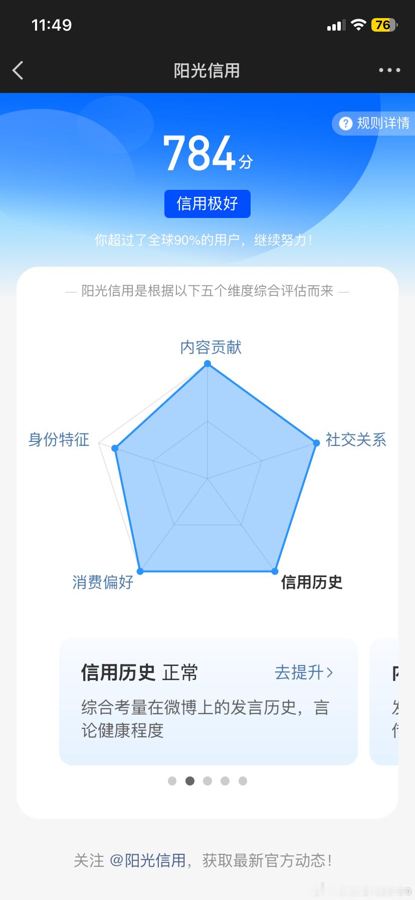 阳光信用[超话]  ☀️极好784[女孩儿]☀️想涨ygxy的可以来和我互动！?