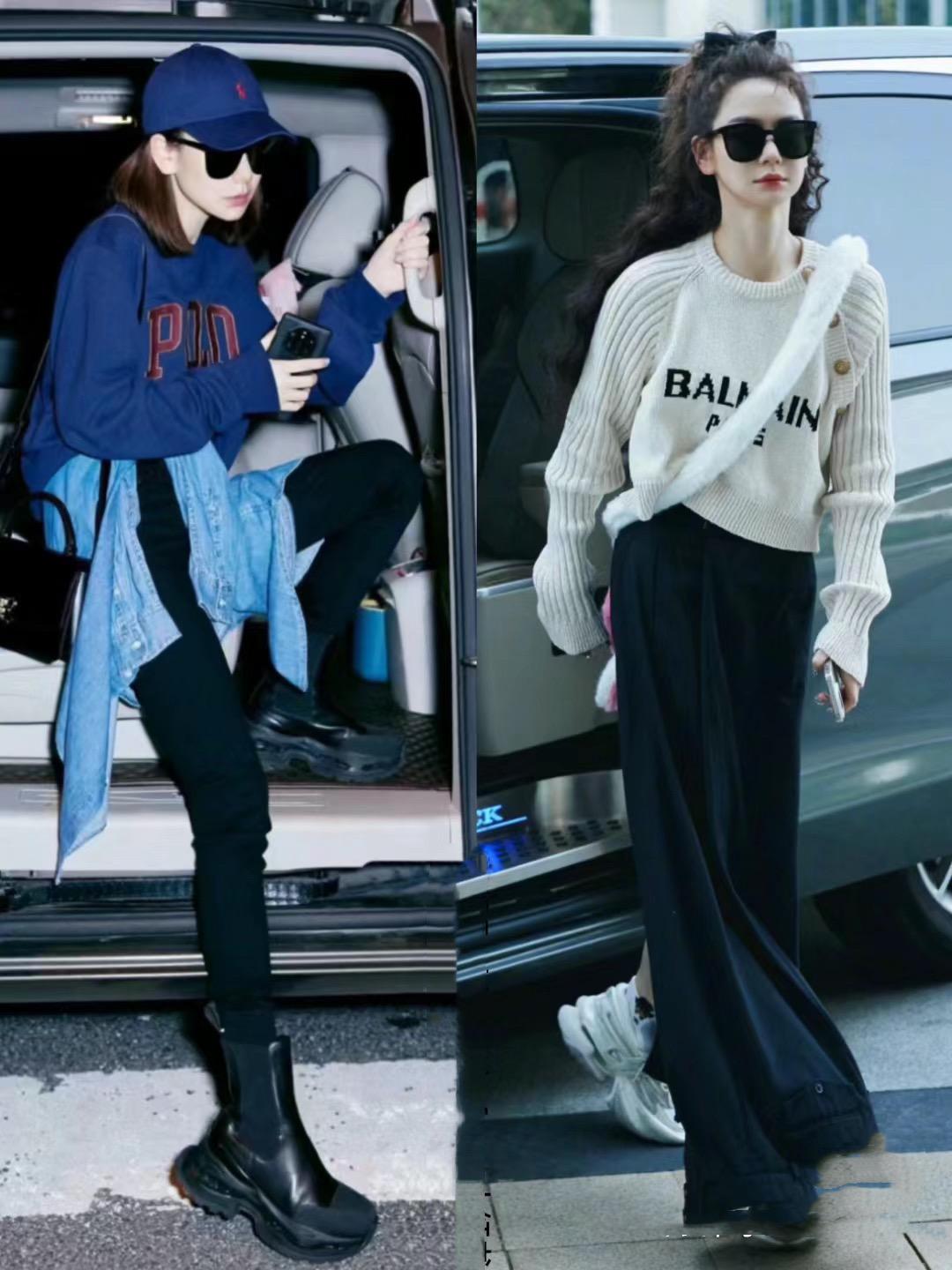 看戚薇的穿搭就明白：上衣要短、裤子要长、配饰要亮，时髦又醒目
跟着戚薇学穿搭，她