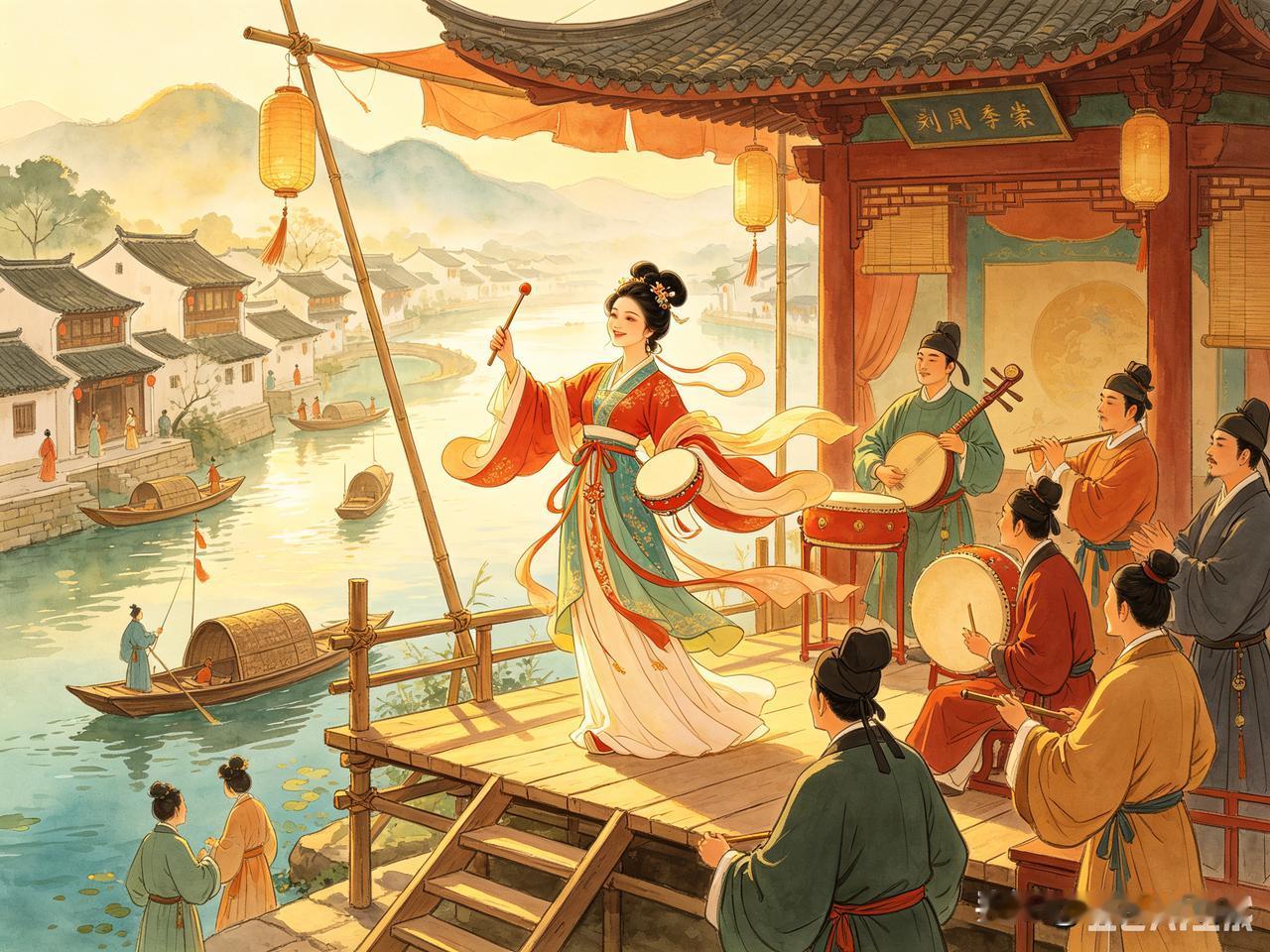 刘采春是当时红极一时的流行歌手和参军戏演员，与丈夫周季崇等人组成戏班。唐穆宗长庆