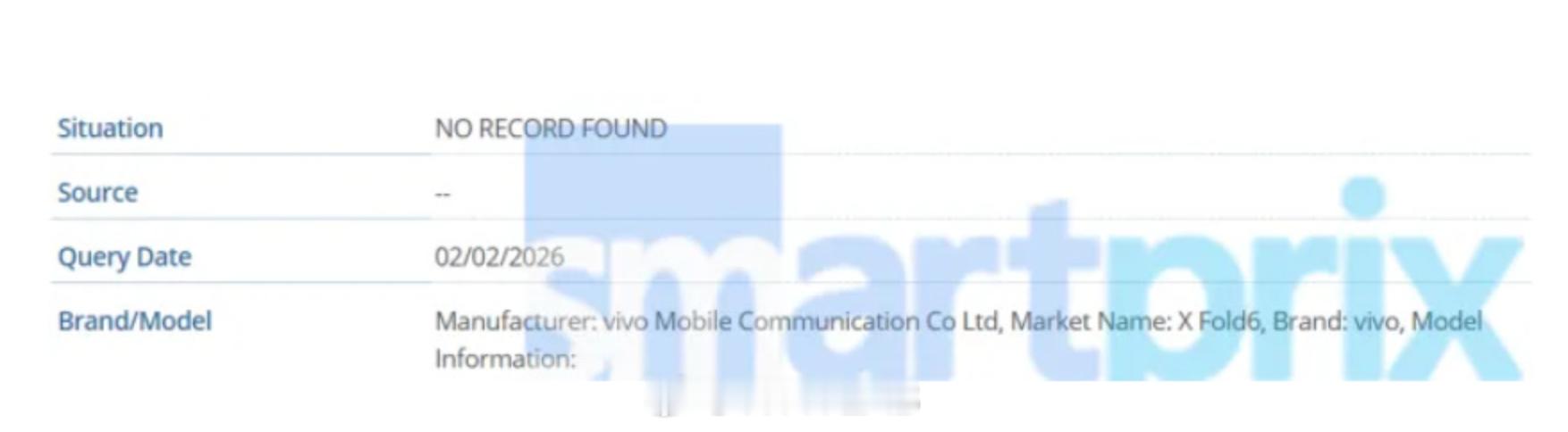 vivo X Fold 6 出现在 GSMA IMEI 数据库，上代是 6 月发