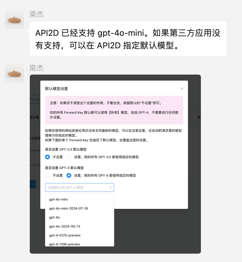 #Easy同学正在独立开发# api2d.com 支持 gpt-4o-mini 