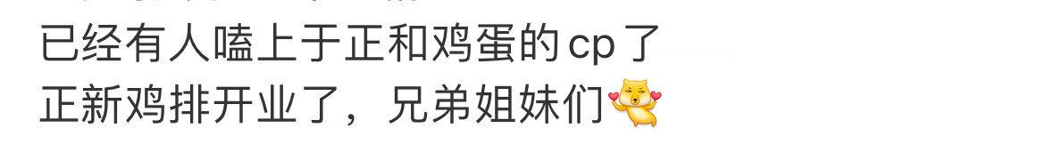 于正柴鸡蛋cp名正新鸡排 啊啊啊谁允许的[允悲][允悲][允悲]哪个天才想出来于