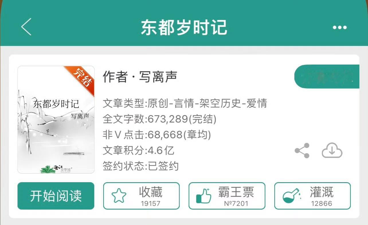小说推荐：《东都岁时记》 作者:写离声简评：美艳暴发户小娘子vs芝兰玉树世家子，