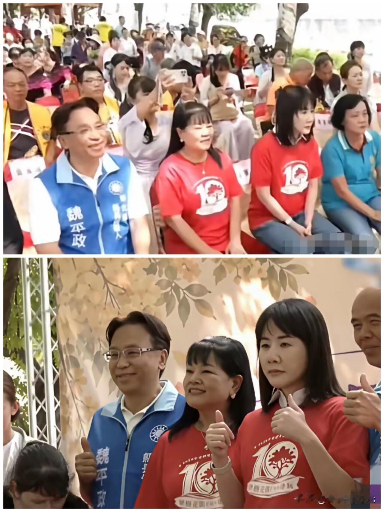 今天，谢衣鳯在谢典霖父子被羁押后跟魏平政首次同框参加活动，但是两人全程没有互动，
