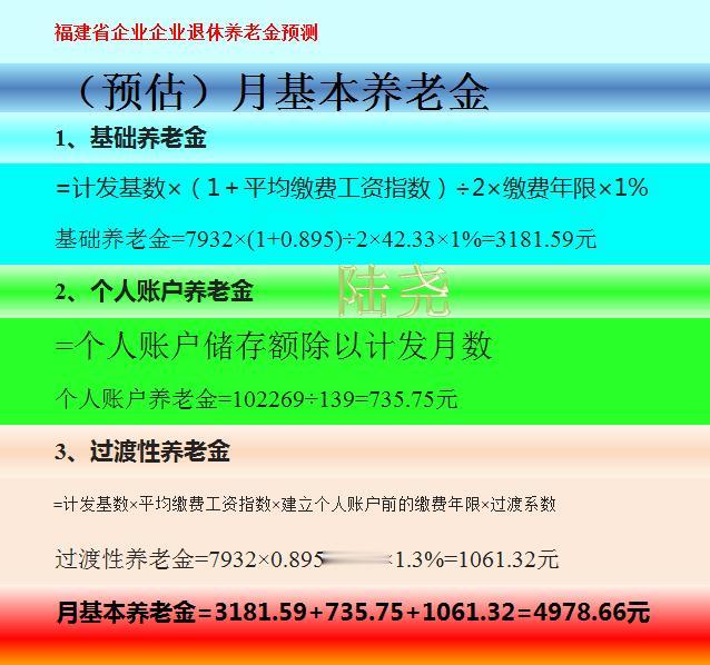 关于福建省企业职工预测工龄42.33年退休养老金
一、基本情况
福建省企业职工，
