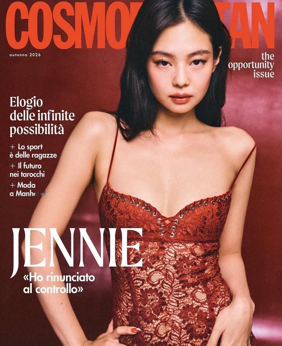 JENNIE登意大利版Cosmo金九封面❗️Cosmo全球企划金九：美国 韩国 