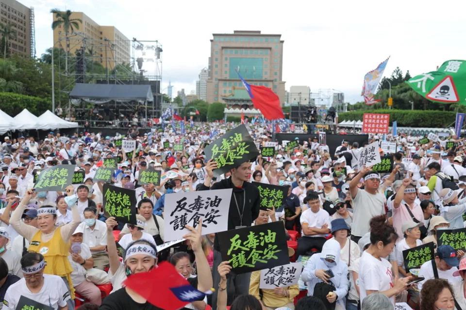 作秀。7月25日，郑丽文在凯达格兰大道高喊，国民党要“誓死保卫台湾”，要让“无耻