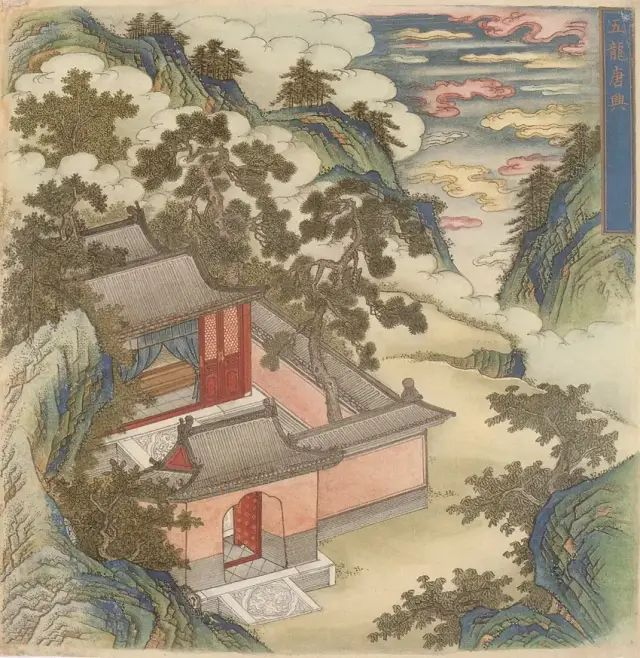 《真武灵应图册》是一本描述真武大帝出生、修道、成仙和灵应故事的纸本彩绘工笔画册，