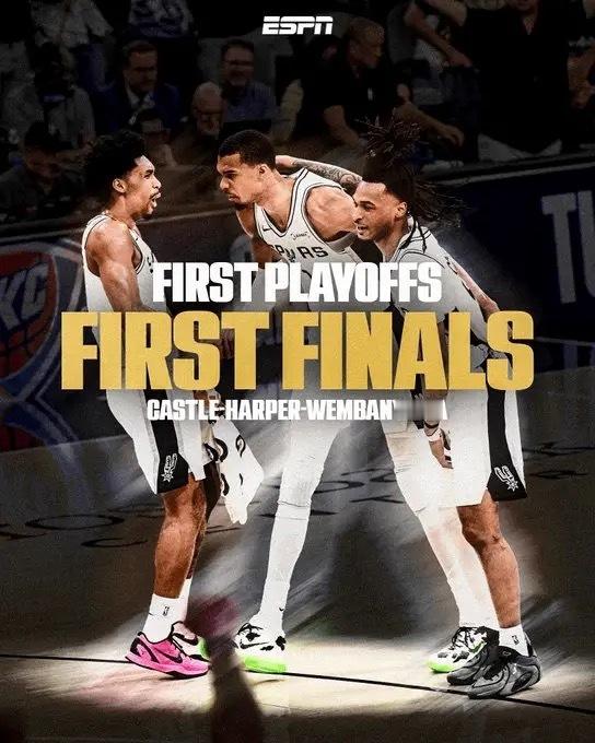 🔥美媒：这是文班哈珀卡斯尔的首次总决赛，他们未来一片光明美媒SportsCen