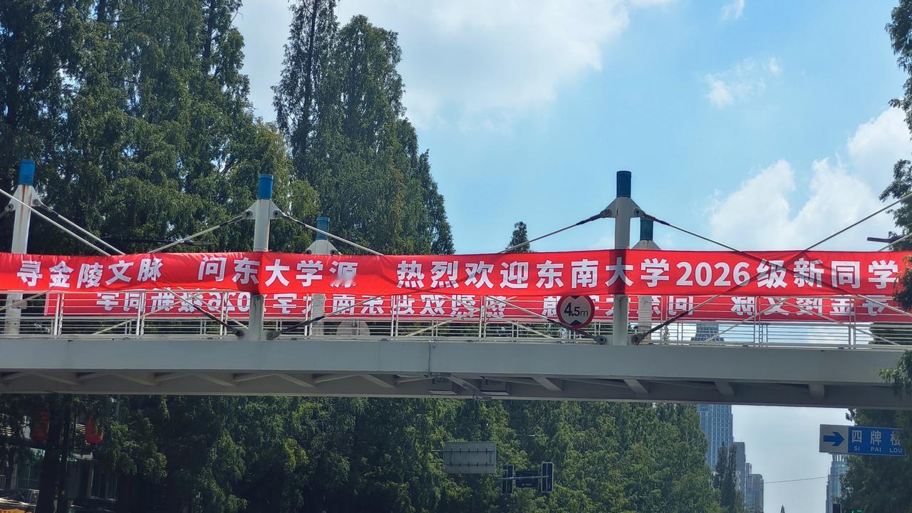 《今天，是谁将南京四牌楼，打扮得像
过节一般?》
    今天，是谁把南京四牌楼