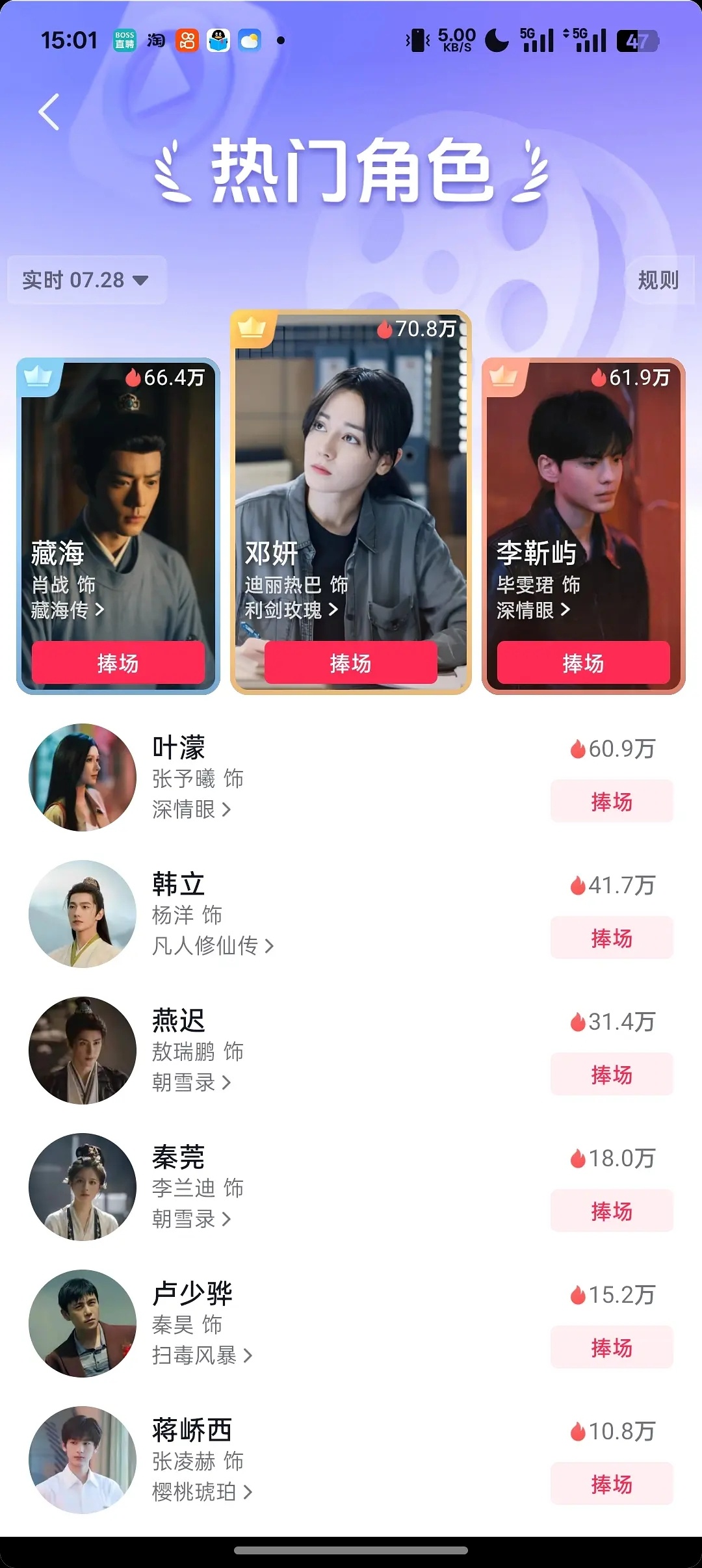 迪丽热巴邓妍登顶🫘角色榜 ​​​