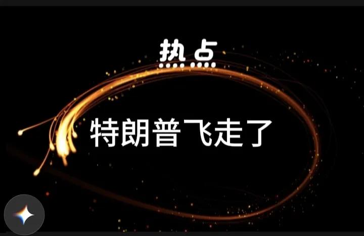特朗普飞走了。
在他上飞机前，面对这样一位年近八旬的老人，当看到他，对手持鲜花欢