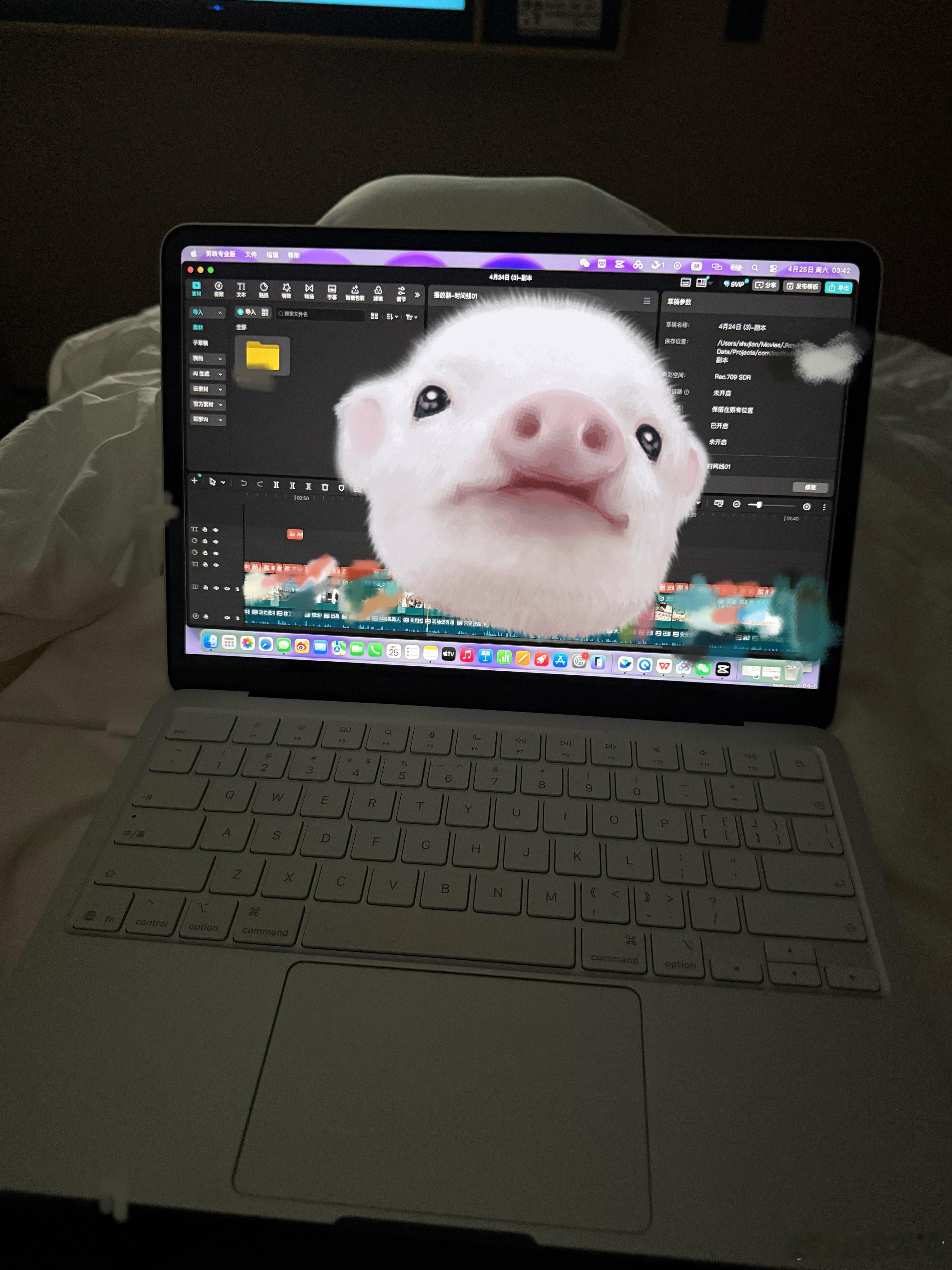 原本以为MacBook Neo剪视频可能会有些吃力，没想到A18 Pro确实有点