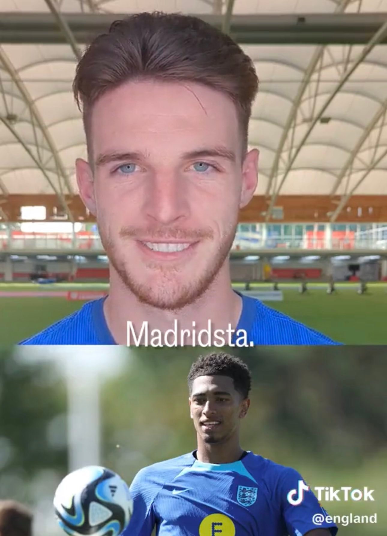 “用一个词来描述贝林厄姆？”德克兰·赖斯：“Madridista。”#贝林厄姆#
