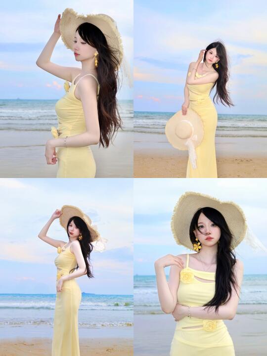 柠檬海盐冰激凌味的海边